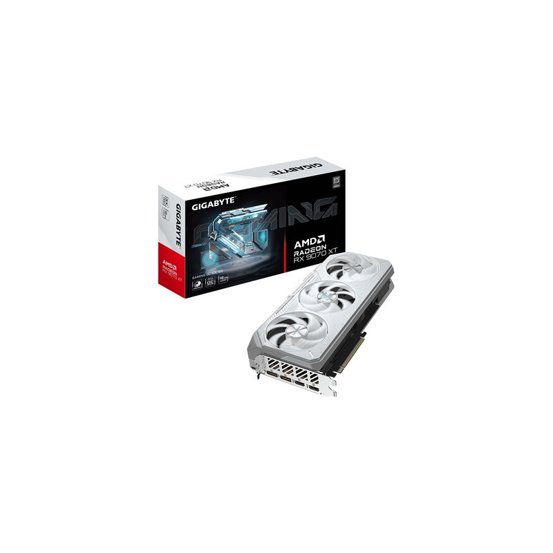 Gigabyte AMD Radeon RX 9070 XT GAMING OC ICE 16GB GDDR6 Graphics Card  4096 Streams  2520 MHz Core Clock  Triple Fan  RGB  2x Di
