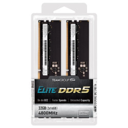 Team Elite TED532G4800C40DC01 32GB DIMM System Memory  DDR5  4800MHz  2 x 16GB  288 Pin  1.1v  CL40-40-40-77