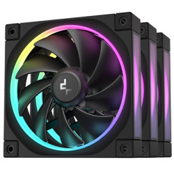 DeepCool FL12 120mm PWM 3 Pack Fan - High Performance  Low Noise  Fluid Dynamic Bearing  36 ARGB LEDs  500-2150 RPM  55 CFM Airf