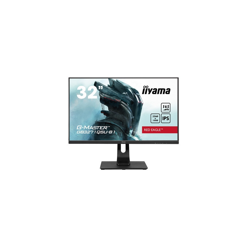 iiyama G-Master GB3271QSU-B1 32 Inch Red Eagle Gaming Monitor  IPS  2560x1440  1ms  165hz  FreeSync  HDMI  Display Port  USB Hub