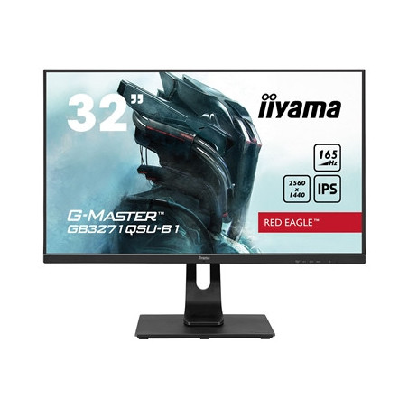iiyama G-Master GB3271QSU-B1 32 Inch Red Eagle Gaming Monitor  IPS  2560x1440  1ms  165hz  FreeSync  HDMI  Display Port  USB Hub