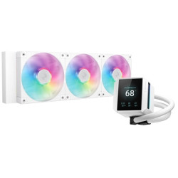 DeepCool Mystique 360 WH ARGB Liquid CPU Cooler with 2.83“ TFT LCD Display  360mm Radiator  Addressable RGB Fans  Hydro Bearing 