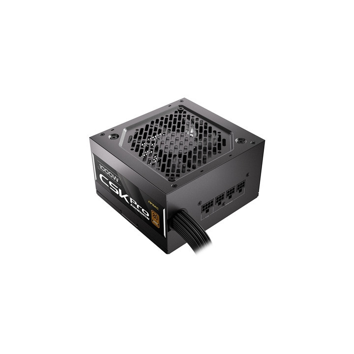 Antec CSK1000 PRO 1000W ATX 3.1 Power Supply - 80 PLUS Bronze  Semi-Modular  PCIe 5.1 Ready  12V-2x6 Connector  Quiet 120mm Fan 