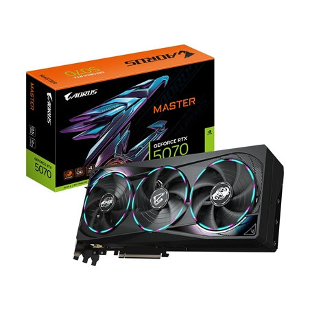 Gigabyte NVIDIA GeForce RTX 5070 AORUS MASTER 12G Graphics Card  12GB GDDR7  6144 CUDA Cores  2715 MHz Core Clock  Triple Fan  R