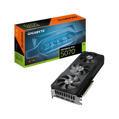 Gigabyte NVIDIA GeForce RTX 5070 EAGLE OC SFF 12G Graphics Card  12GB GDDR7  6144 CUDA Cores  2587 MHz Core Clock  Triple Fan  3