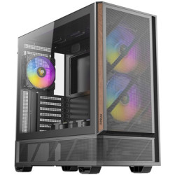 Antec P30 ARGB Mid-Tower Gaming Case  High-Airflow Design  Tempered Glass Side Panel  USB-C 10 Gb/s  Pre-Installed ARGB Fans (Bl