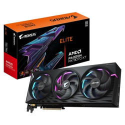 Gigabyte AMD Radeon RX 9070 XT ELITE 16G Graphics Card  16GB GDDR6  4096 Streams  TBD MHz Core Clock  Triple Fan  RGB  2x Displa