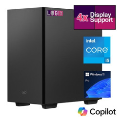 LOGIX Micro Tower - Designed for CCTV Use - Intel i5 Processor  16GB Kingston Memory  500GB Kingston SSD  Output to 4 Monitors  