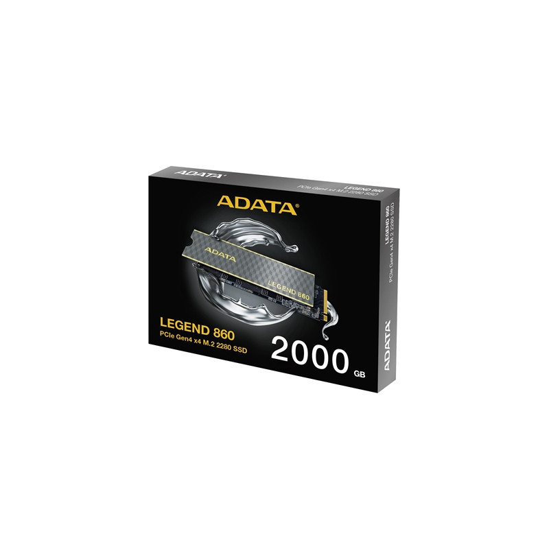 Adata Legend 860 (SLEG-860-2000GCS) 2TB NVMe SSD  PCIe Gen4  M.2 Interface  2280  Read 6000 MB/s  Write 5000 MB/s  Heatsink 5 Ye