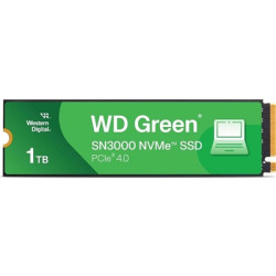 WD Green SN3000(WDS100T4G0E-00CPSO) 1TB NVMe SSD  M.2 Interface  PCIe Gen4  2280  Read 5000MB/s  Write 4200MB/s  3 Year Limited 