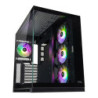 Tecware VXL EVO ARGB ATX Mid-Tower PC Case - Black  Dual-Chamber Design  4 x 120mm ARGB Fans Pre-Installed  Infinity Glass Panel
