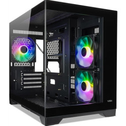 TecWare VXN Evo mATX PC Case  Dual-Chamber Glass Design  3 x ARGB Fans Included  Massive Cooling Support (Up to 360mm Radiator) 