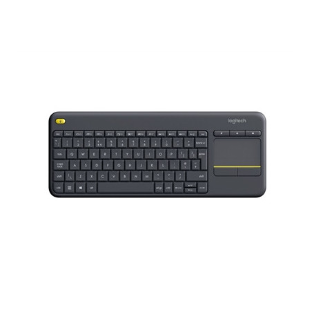 Logitech K400 Plus Wireless Touch TV Keyboard With Easy Media Control and Built-in Touchpad  HTPC Keyboard for PC-connected TV  