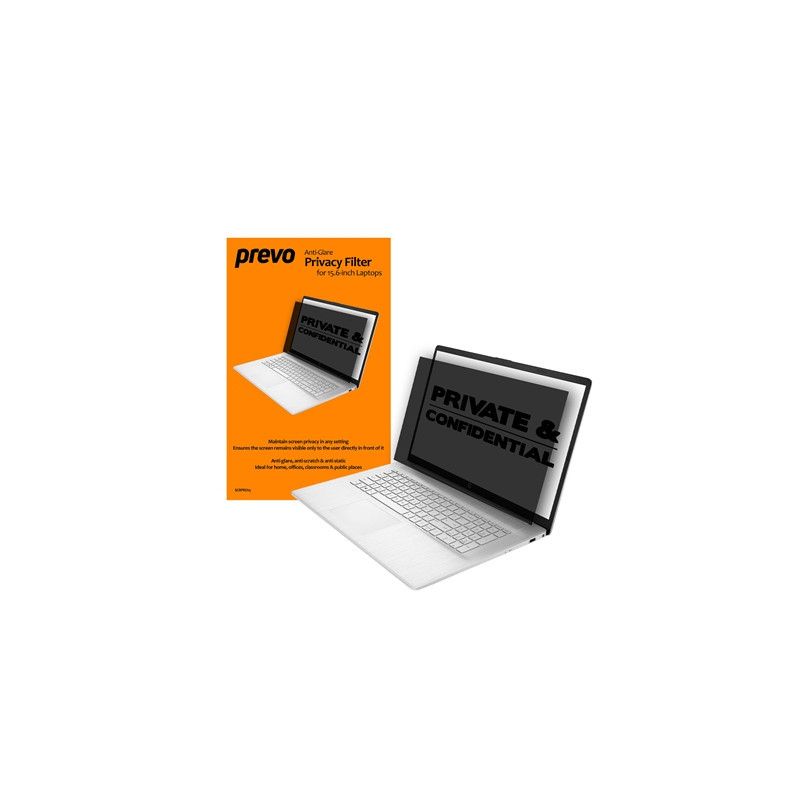 prevo 15.6 Inch Anti-Glare Laptop Privacy Screen Filter  Anti-Peep  Anti-Static  Blackout