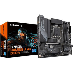 Gigabyte B760M GAMING X AX DDR4 Intel 1700 Socket Motherboard  Micro-ATX  4x DDR4 Slots  2x M.2 Sockets  1x USB-C Port  Fitted I