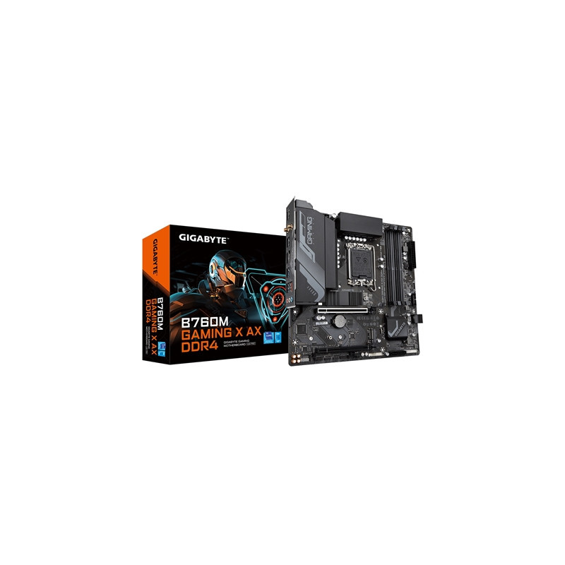 Gigabyte B760M GAMING X AX DDR4 Intel 1700 Socket Motherboard  Micro-ATX  4x DDR4 Slots  2x M.2 Sockets  1x USB-C Port  Fitted I