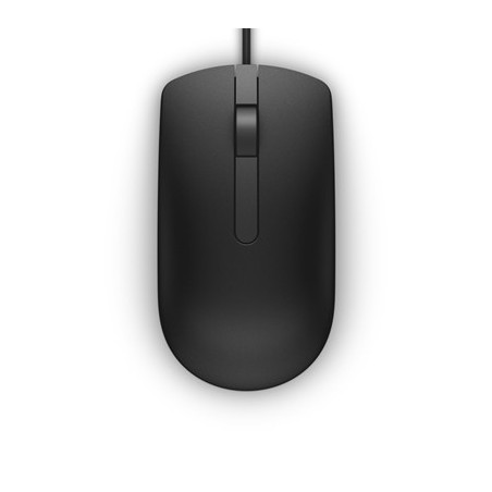 Dell MS116 Wired USB Mouse  2-Buttons  1000dpi and Optical Tracking  Ambidextrous Design for PC  Mac and Laptop  Black