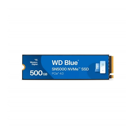 WD Blue SN5000 (WDS500G4B0E-00CNZ0) 500GB NVMe SSD  M.2 Interface  PCIe Gen4  2280  Read 5000MB/s  Write 4000MB/s  5 Year Warran