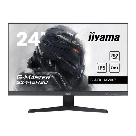 iiyama G-MASTER G2445HSU-B2 24 inch IPS Monitor  Full HD  1ms  HDMI  DisplayPort  HDCP  USB Hubx2  Freesync  100Hz  Speakers  Bl