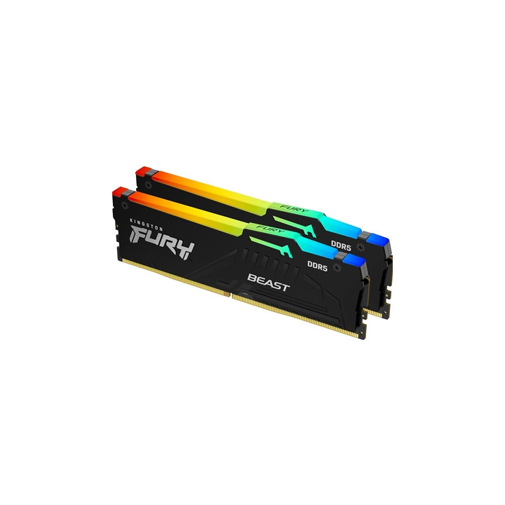 Kingston FURY Beast KF560C36BBEAK2-64 64GB (2x 32GB) DIMM System Memory  6000MHz  DDR5  CL36  Black  RGB  Intel XMP  AMD EXPO
