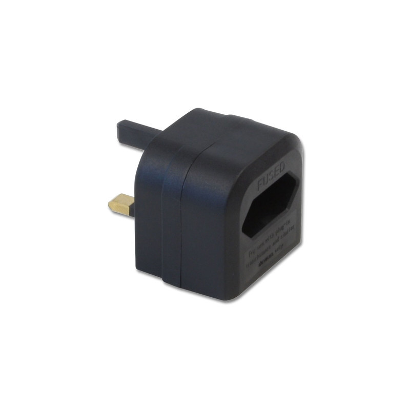 Lindy Euro Transformer to UK Adapter Plug  Black