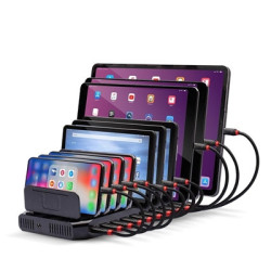 LINDY 73309 USB Charging Station  10 x USB Type-A Ports for Simultaneous Charging for up to 10 Devices  Max. 2.4A Charging Per P