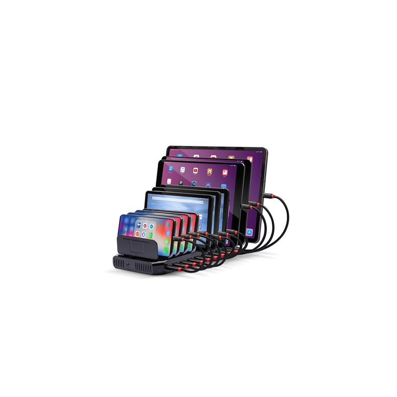 LINDY 73309 USB Charging Station  10 x USB Type-A Ports for Simultaneous Charging for up to 10 Devices  Max. 2.4A Charging Per P
