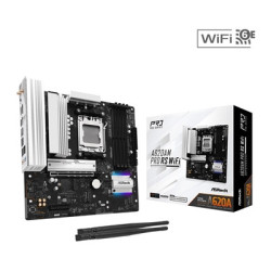 ASRock A620AM Pro RS WiFi AMD Socket AM5 Motherboard  4x DDR5 Slots  3x M.2 Socket  2.5GbE LAN  Wi-Fi 6E  1x HDMI Port / 1x Disp