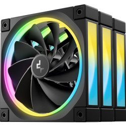 DeepCool FL12 120mm PWM 3 Pack Reverse Fan - High Performance  Low Noise  Fluid Dynamic Bearing  36 ARGB LEDs  500-2150 RPM  55 