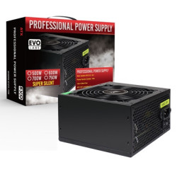 EVO LABS BR600-12BL 600W PSU 120mm Black Silent Fan with Improved Ventilation  Non Modular  High-Efficiency  PFC Certified  CE C