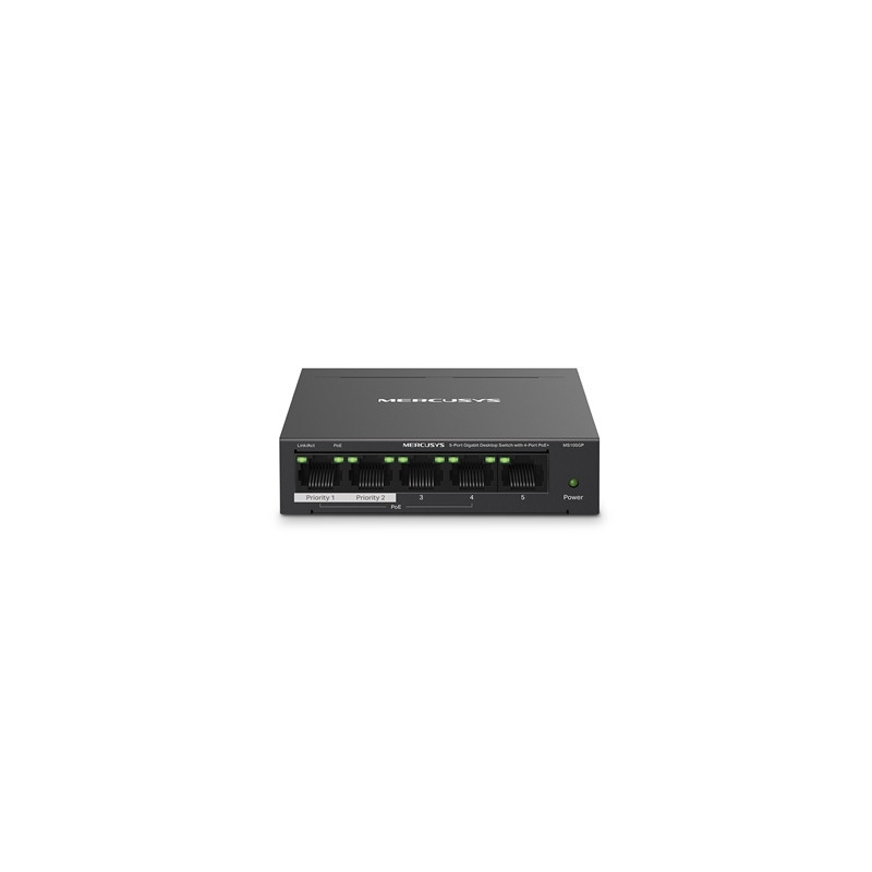 Mercusys MS105GP 5-Port Gigabit Desktop Switch with  4-Port PoE+