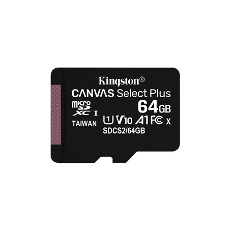Kingston Canvas Select Plus SDCS2/64GBSP 64GB Micro SD UHS-I (U1) Flash Card  NO Adapter