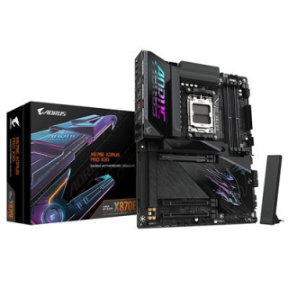Gigabyte X870E AORUS PRO X3D AMD AM5 Socket Motherboard  ATX  4x DDR5 Slots  4x M.2 Sockets  Fitted I/O Shield  5GbE LAN  Wi-Fi 