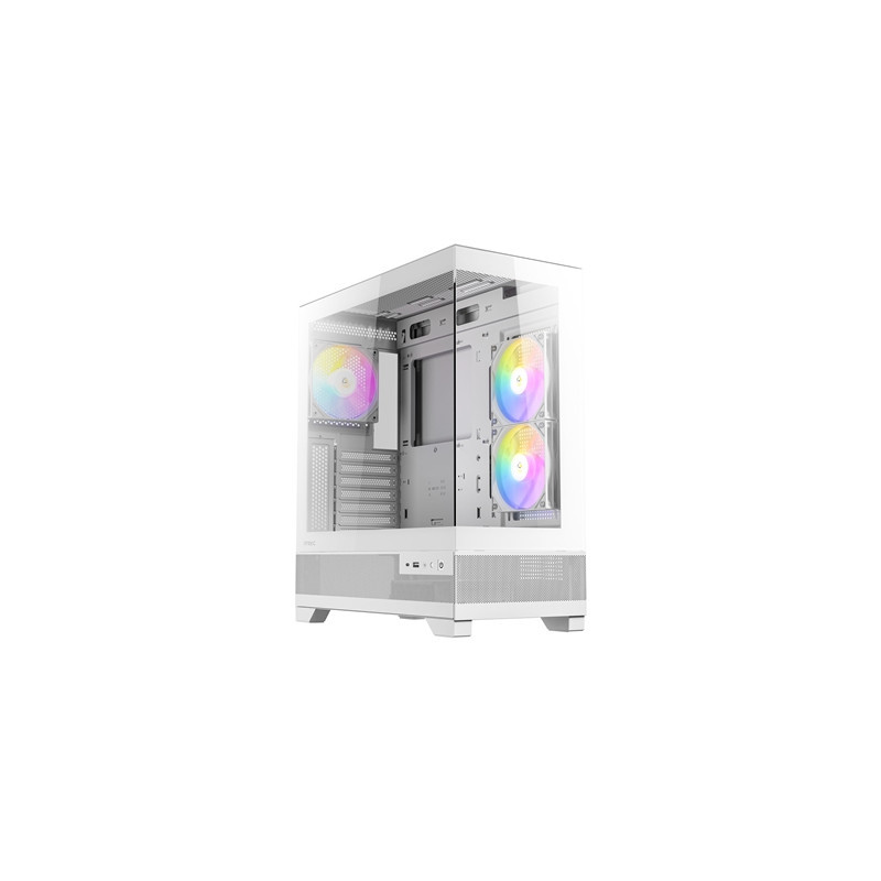 ANTEC CX700 Mid Tower Gaming Case  White  270 Full-View Tempered Glass  3 x 120 mm ARGB PWM Fans  1 x USB 3.0 / 1 x USB Type-C  