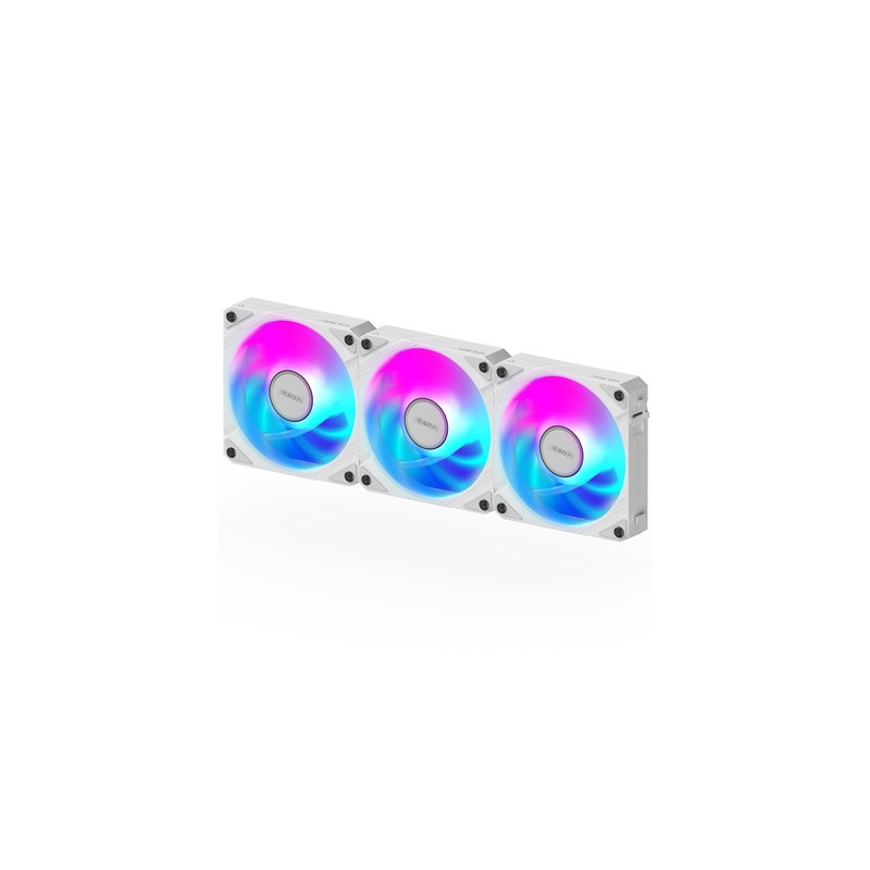 Gigabyte AORUS EZ Chain Fan 120 Ice 120mm ARGB Fans with Easy Daisy-Chain Setup 3-Pack White