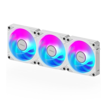 Gigabyte AORUS EZ Chain Fan 120 Ice 120mm ARGB Fans with Easy Daisy-Chain Setup 3-Pack White