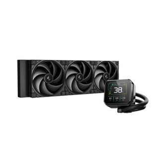 DeepCool Spartacus 360 AIO Liquid CPU Cooler  360mm Radiator  3 x 120mm PWM Fans  3.4“ LCD Display Pump  ARGB Lighting  Intel LG