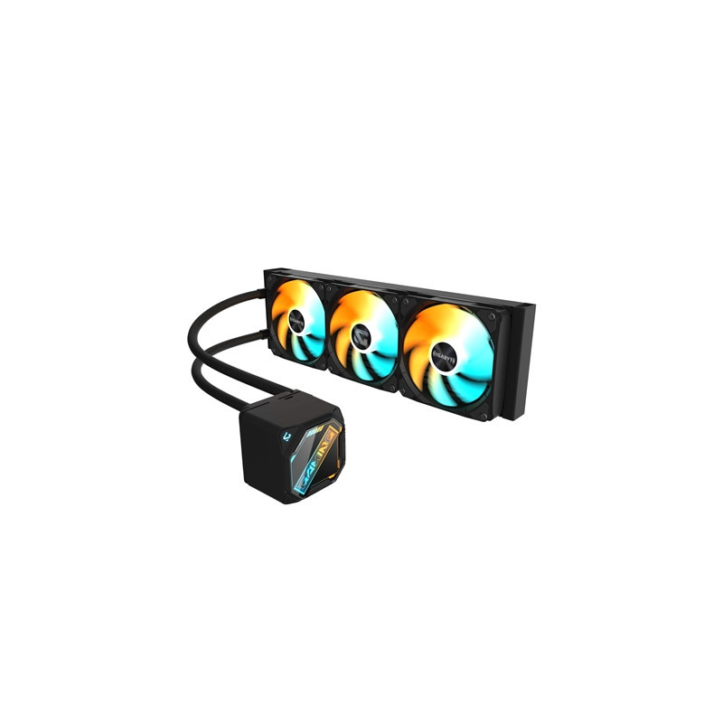GIGABYTE GP-GIGABYTE GME 360 All-in-One Liquid CPU Cooler with 360mm Radiator  ARGB Lighting  Teflon Tubing and Magnetic Rotatin