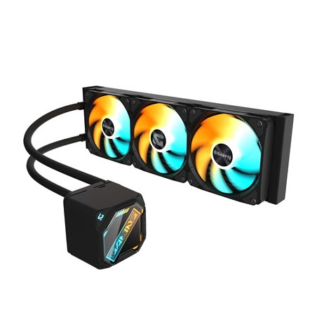 GIGABYTE GP-GIGABYTE GME 360 All-in-One Liquid CPU Cooler with 360mm Radiator  ARGB Lighting  Teflon Tubing and Magnetic Rotatin