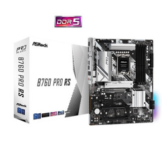 ASRock B760 PRO RS Intel 1700 Socket Motherboard  ATX  4x DDR5 Slots  3x M.2 Sockets  Fitted I/O Shield  2.5GbE LAN  1x DisplayP