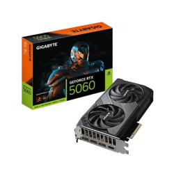 Gigabyte NVIDIA GeForce RTX 5060 WINDFORCE OC 8GB GDDR7 Graphics Card  3840 CUDA Cores  2512MHz Core Clock  Dual Fan  1x Display