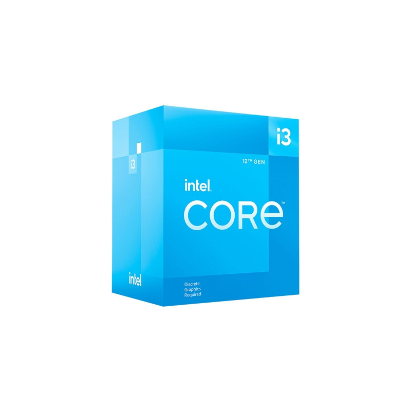 Intel Core i3 12100F 4 Core Processor 8 Threads  3.3GHz up to 4.3Ghz Turbo  Alder Lake Socket LGA 1700  12MB Cache  60W  Maximum