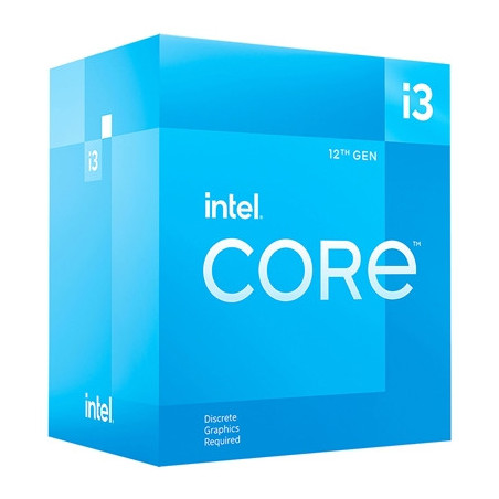 Intel Core i3 12100F 4 Core Processor 8 Threads  3.3GHz up to 4.3Ghz Turbo  Alder Lake Socket LGA 1700  12MB Cache  60W  Maximum