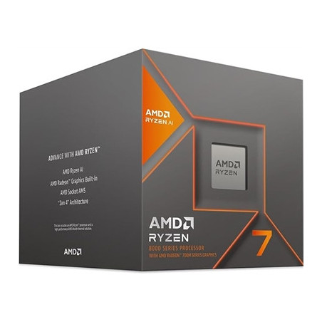 AMD Ryzen 7 8700G 8 Core AM5 Processor 4.2GHz up to 5.1GHz Boost  24MB Cache  65W   Radeon 780MGraphics
