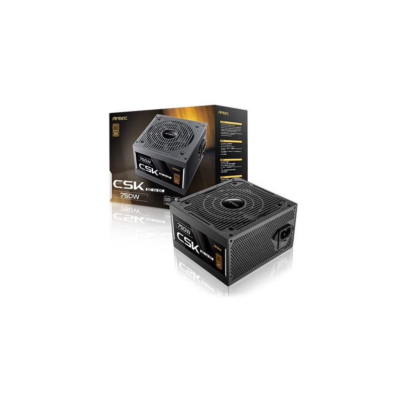 Antec CSK DC 750W PSU  80+ Bronze  Fully Wired  Antec's 5-year warranty