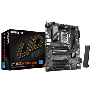 Gigabyte B760 DS3H WIFI6E GEN5 Intel 1700 Socket Motherboard  ATX  4x DDR5 Slots  2x M.2 Sockets  GbE LAN  Wi-Fi 6E  1x DisplayP