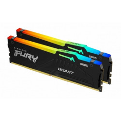 Kingston FURY Beast KF552C40BB2AK2-64 64GB (2x 32GB) DIMM System Memory  5200MHz  DDR5  CL40  Black  RGB  Intel XMP