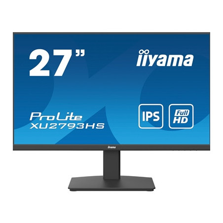 iiyama Prolite XU2793HS-B7 27 inch Frameless IPS Monitor  Full HD  1ms  HDMI  DisplayPort  100Hz  Speakers  Black  Internal PSU 