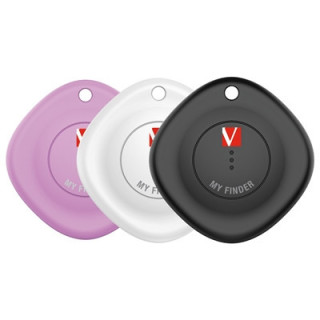 Verbatim MYF-03 My Finder Bluetooth Item Finder 3 Pack Black /White / Purple