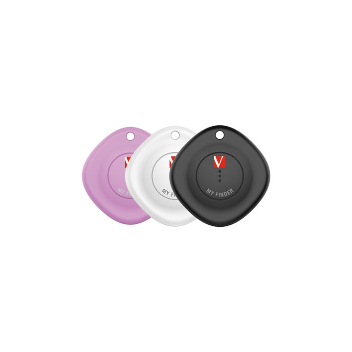 Verbatim MYF-03 My Finder Bluetooth Item Finder 3 Pack Black /White / Purple